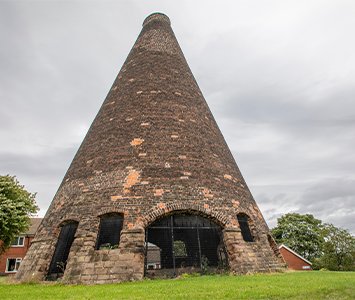 The iconic 'Glass Cone' near Catcliffe in Rotherham, South Yorkshire
