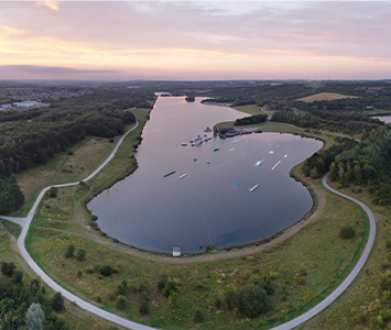 Rother Valley Lake, a popular destination for local residents from Wales in Rotherham, South Yorkshire