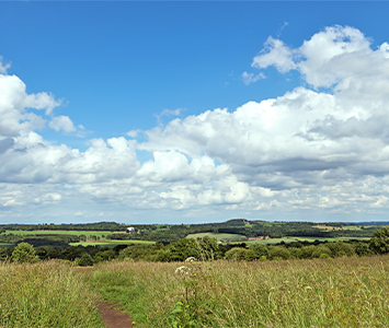 The scenic South Yorkshire countryside which surrounds Whiston in Rotherham