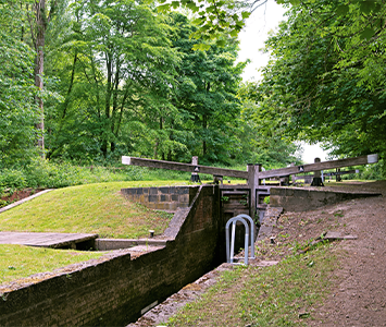 The picturesque Thorpe Top Treble Lock in Thorpe Hesley